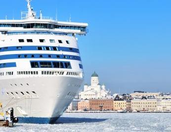 Ferry in Port w Ice